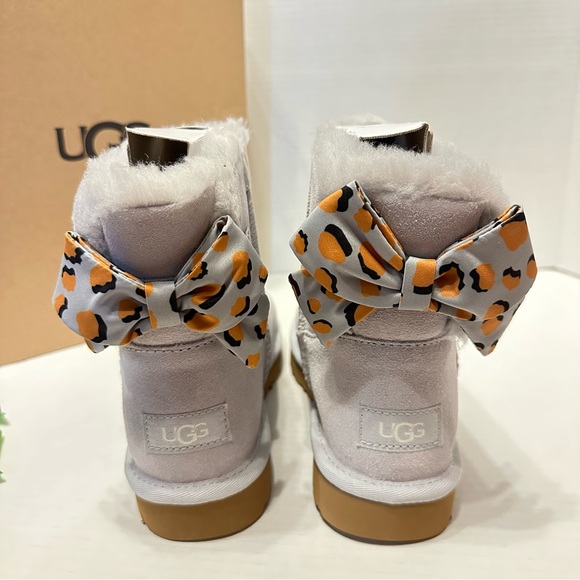 UGG Bailey Bow Retro Spot Boots Grey NEW - Picture 4 of 11